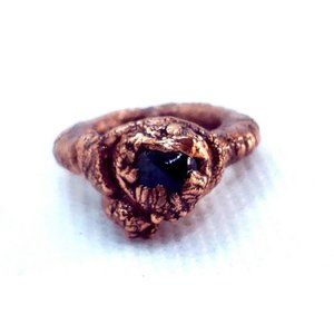 Copper electroformed ring size 4